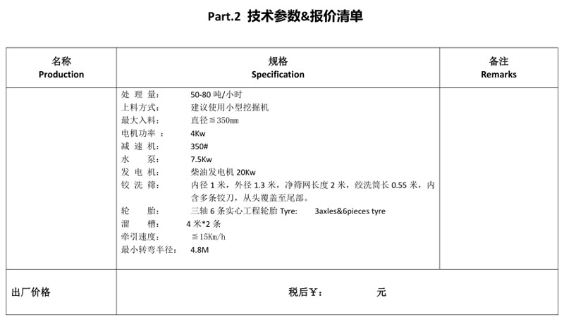 移動式滾筒篩洗石機械